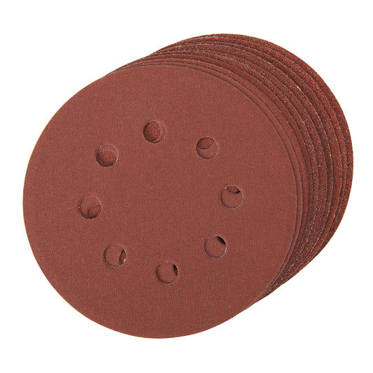 Hook & Loop, Sander, Sanding Discs, Punched 10pce. 125mm Choose Your Grit