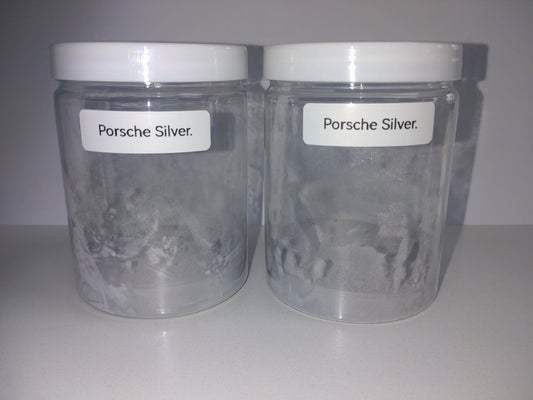Polyester Powder Coat for laser engravers, Metallic Silver. 20 Grams