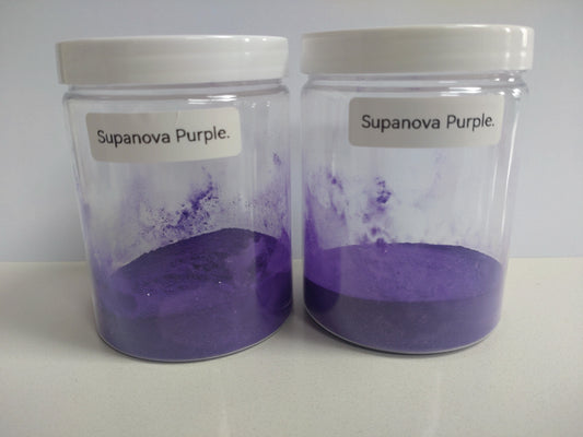 Polyester Powder Coat for laser engravers, Metallic Supanova Purple. 20 Grams