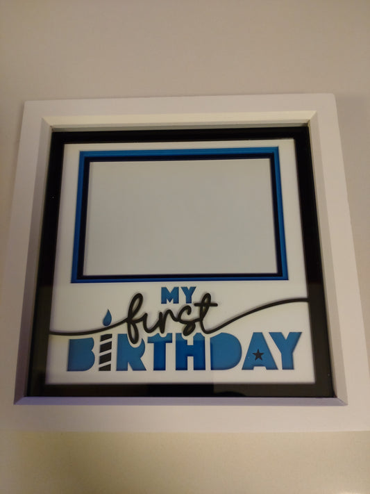 My First Birthday Photo Frame. 20 x 20cm