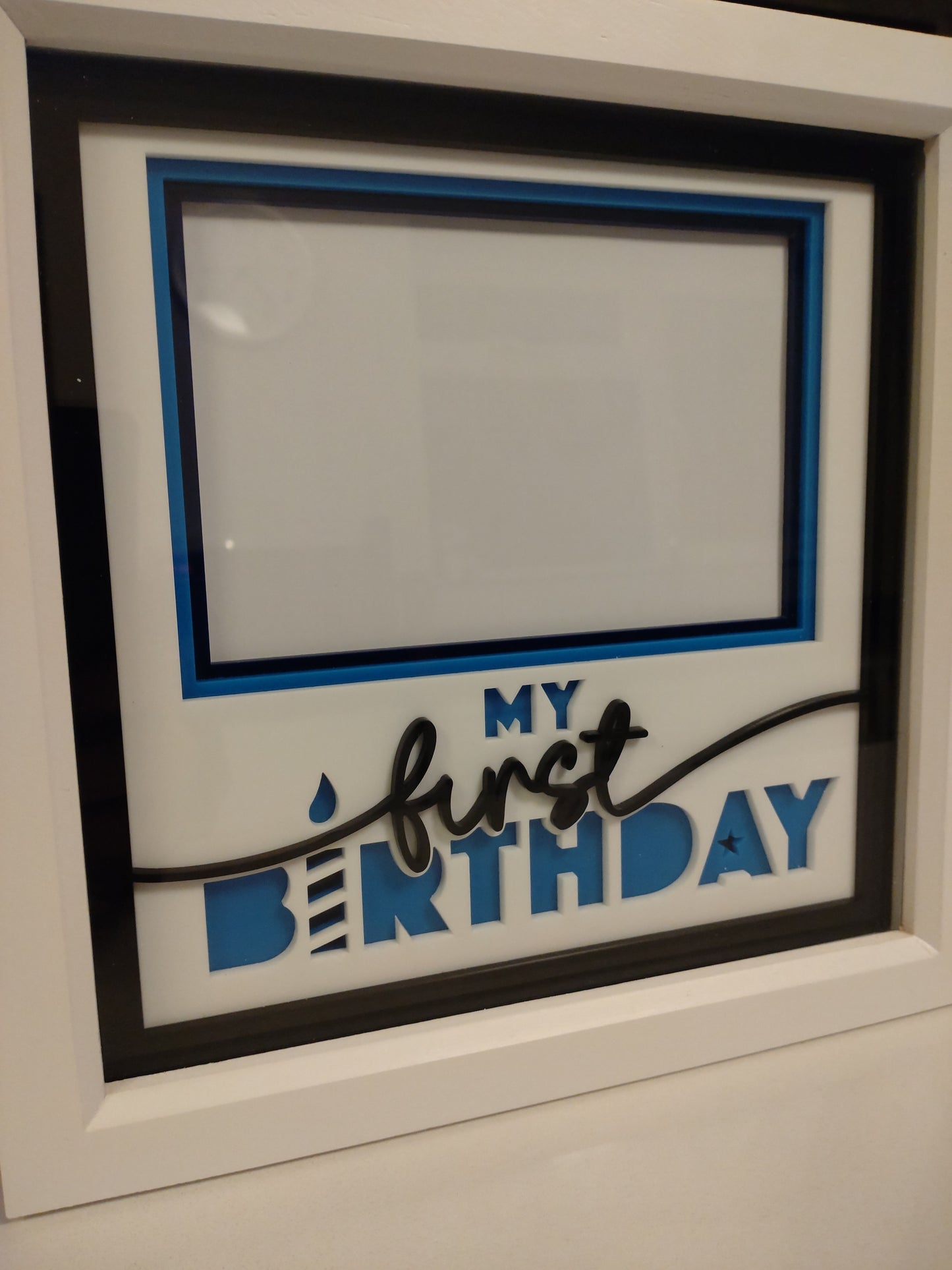 My First Birthday Photo Frame. 20 x 20cm