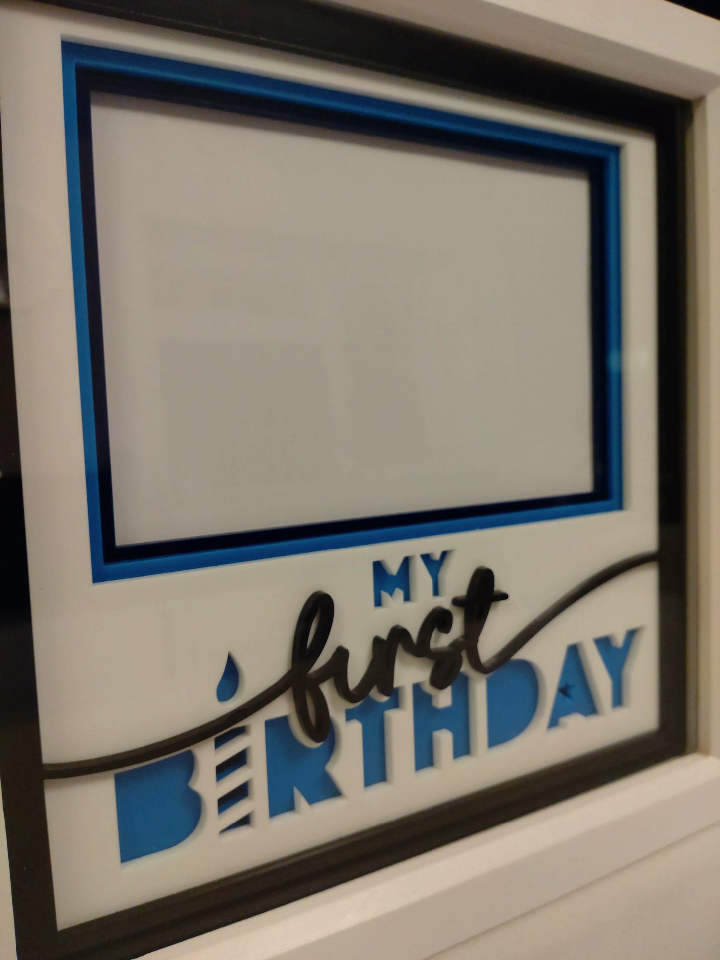 My First Birthday Photo Frame. 20 x 20cm