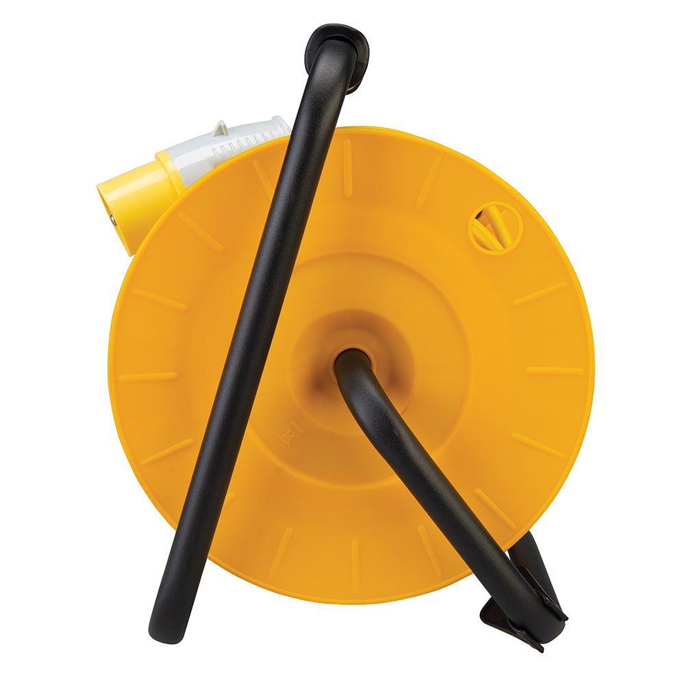 Defender 110 Volt Cable Reel Extension Lead 2 Gang Sockets 25m. E86450