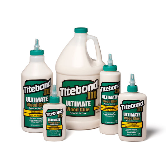 Titebond III 3 Ultimate Wood Glue Gallon Bottle.