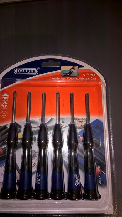 6 Pce Precision Computer Electronic Electrical Jewellers Screwdriver Set - 09551