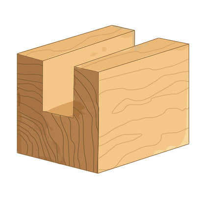 1/2" by 2-1/2" TCT Router Straight Imperial Cutter for Worktops & Worktop Jigs