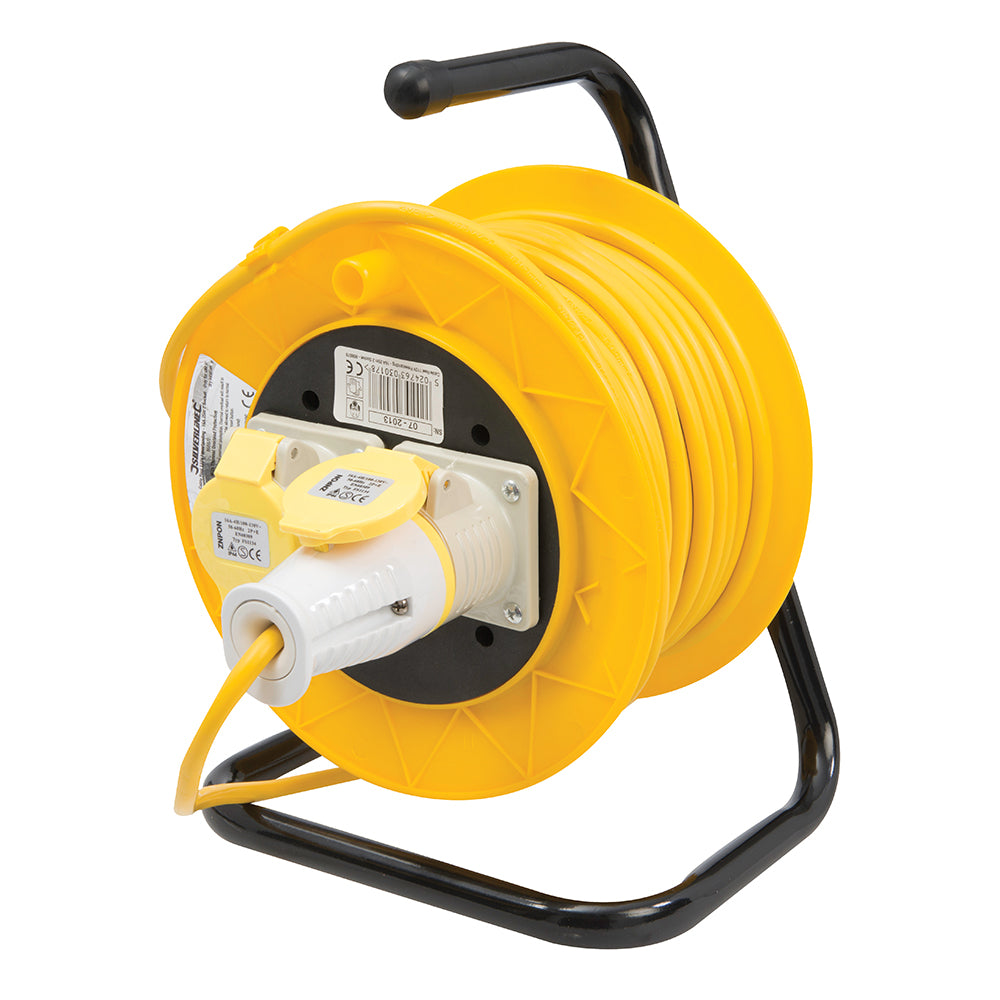 Cable Reel Extension Lead 110V Freestanding on Drum. 2 Gang 25 Meters. - 868878