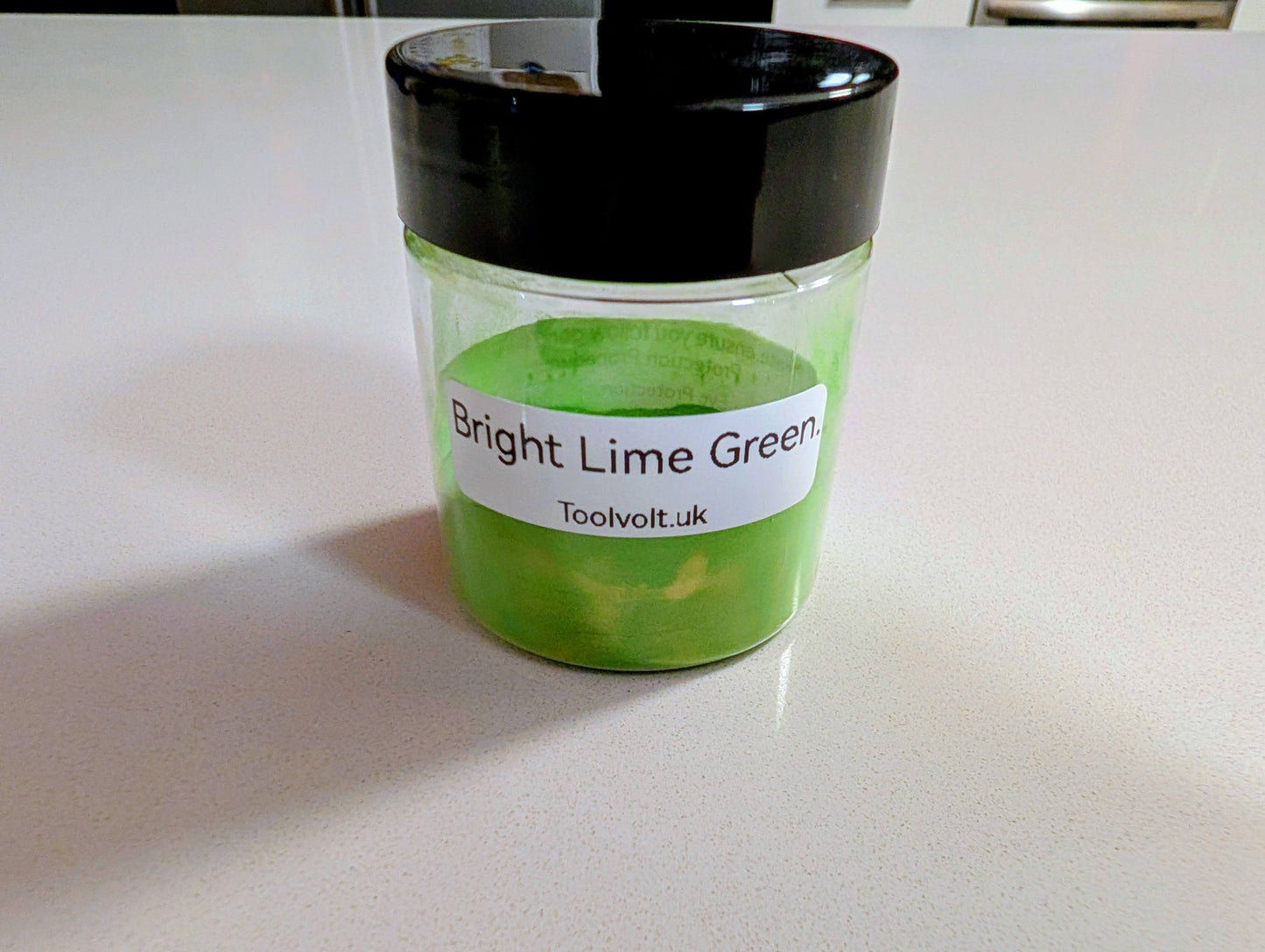 Polyester Powder Coat for laser engravers, Bright Lime Green. 20 Grams