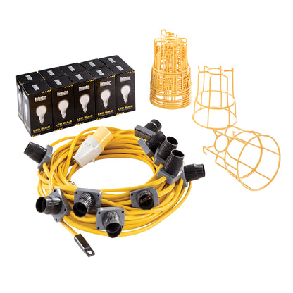 Defender 22m LED ES Festoon 110 Volt String Light Kit 100W - E89811