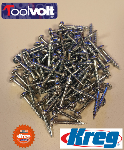 100 Kreg Pocket Hole Screws SML-C1-100 Washer Head Coarse 25mm 1" TOP UP PACK