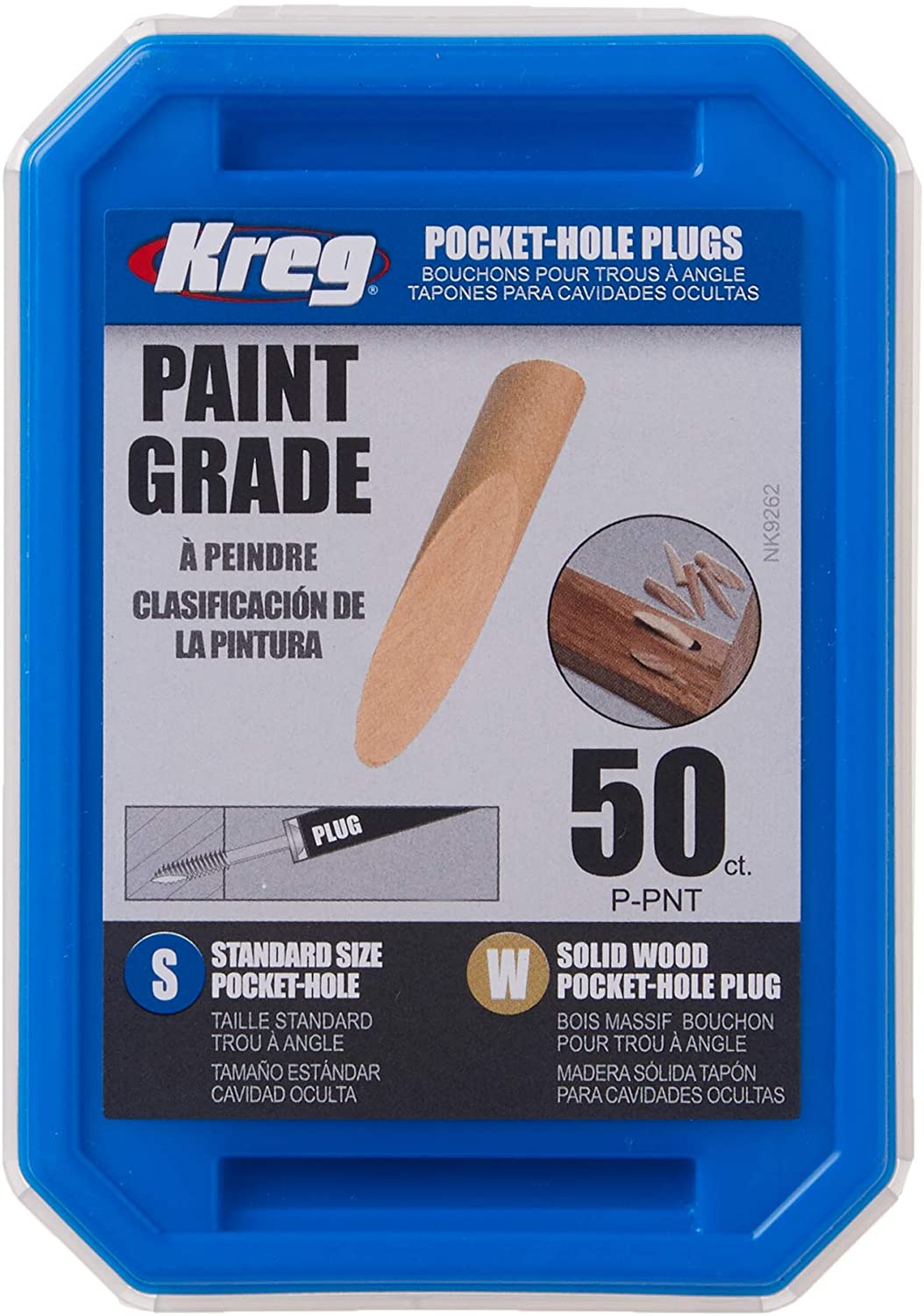 Kreg Paint Grade Pocket Hole Screw Plugs Covers  Pk Of 50 - P-PNT