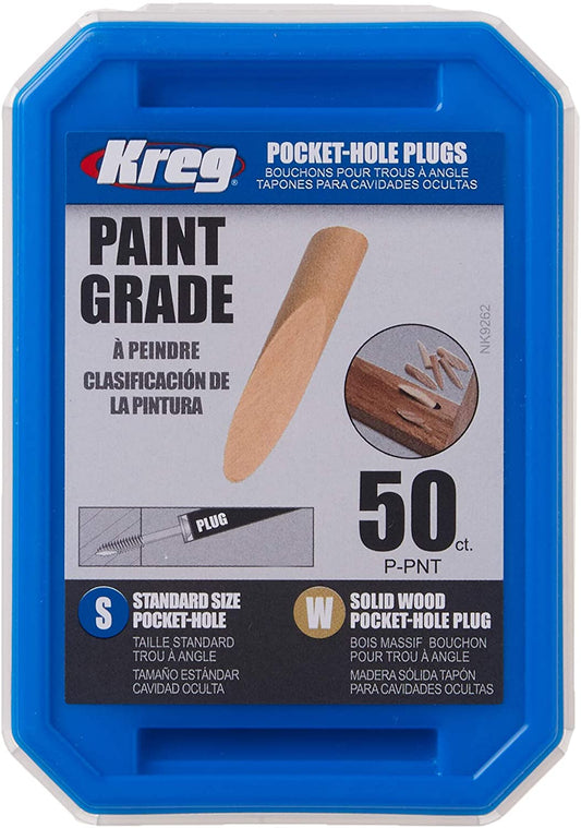 Kreg Paint Grade Pocket Hole Screw Plugs Covers  Pk Of 50 - P-PNT