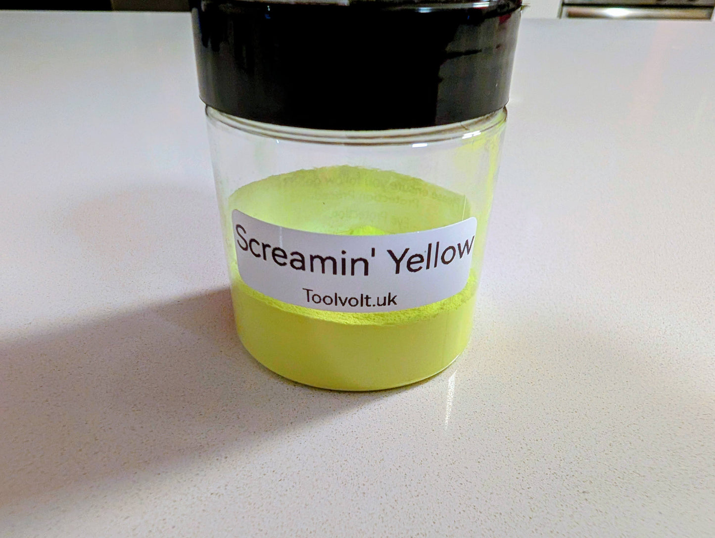 Polyester Powder Coat for laser engravers, Screamin Yellow. 20 Grams
