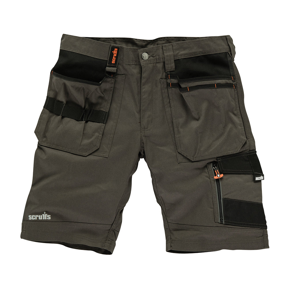 Scruffs Trade Works Shorts With front Pocket Pouches. Slate. 34 UK - T52811